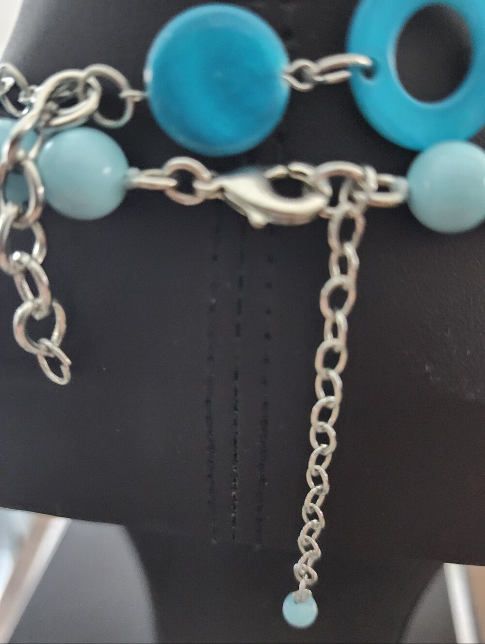 Glass and Rhinestone Necklace - Picture 7 of 7